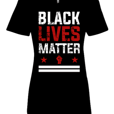 A black lives matter shirt with the words " black lives matter ".