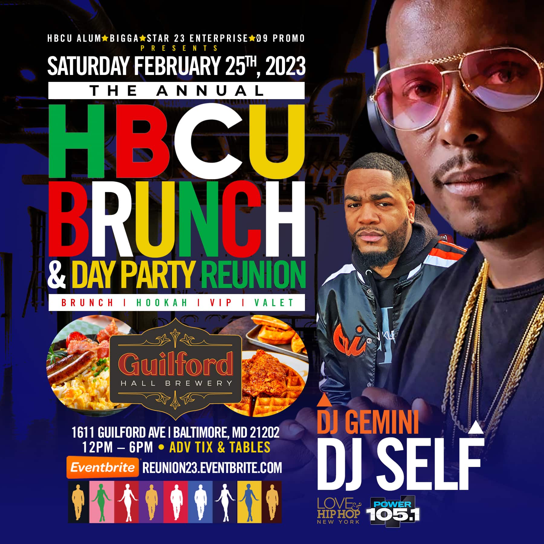 A flyer for the hbcu brunch and day party reunion.