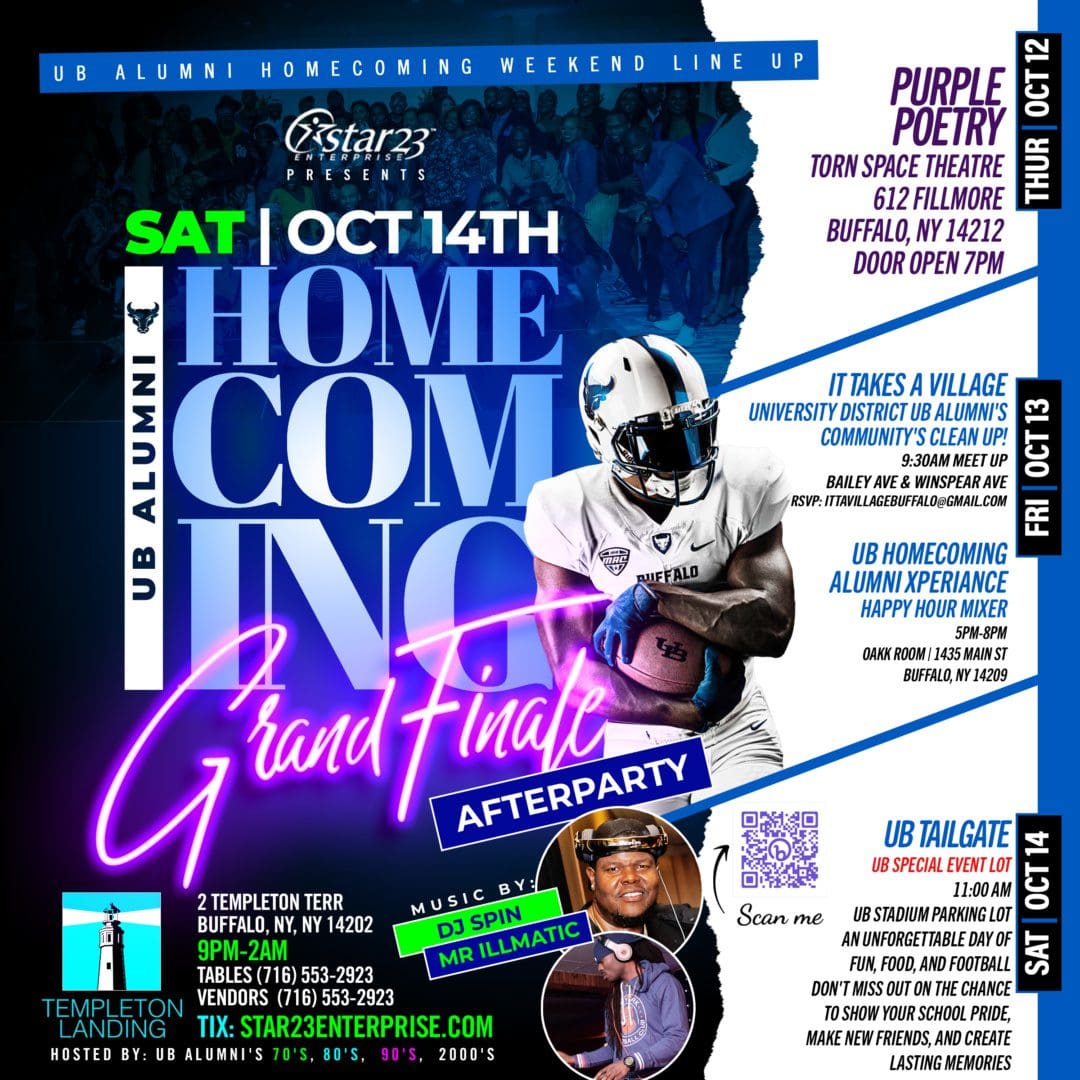 A flyer for an event with the words " homecoming grand finale afterparty ".